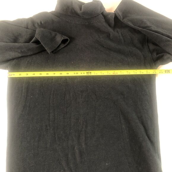 Charcoal Black Turtle Neck Sweater 3/4 Sleeve Size 38 - Picture 7 of 11